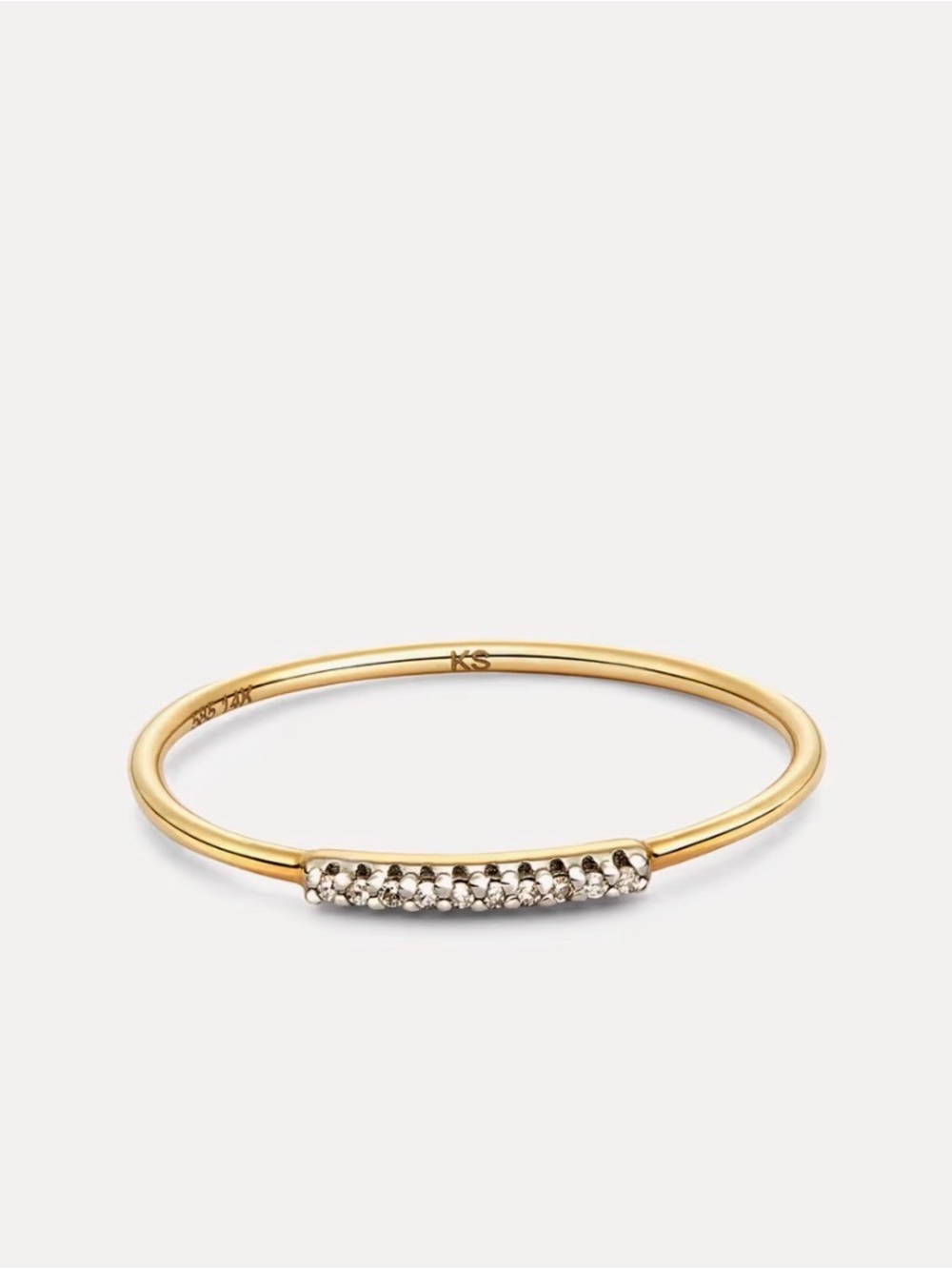 Kendra Scott Mila 14K Yellow Gold Ring in White Diamond